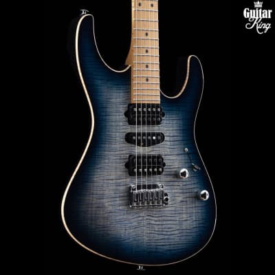 Suhr Modern Plus, Faded Trans Whale Blue Burst, Roasted Maple HSH image 23