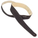 Henry Heller HBS25-CHC  Suede Leather Guitar Strap    Chocolate