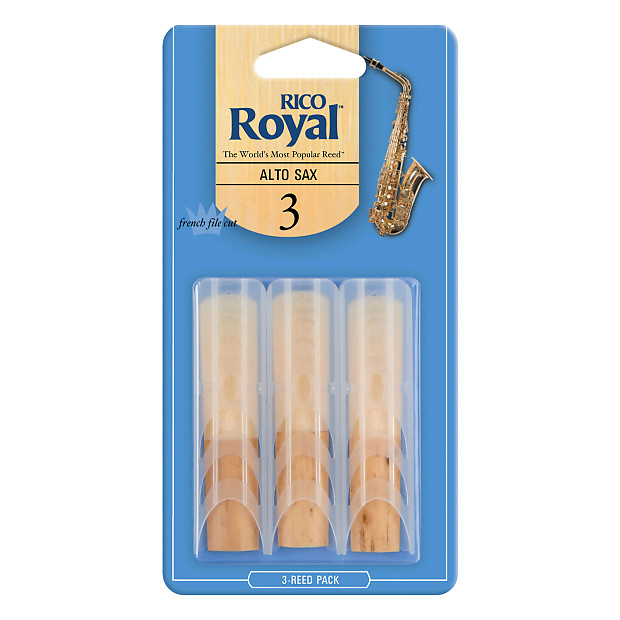 Rico RJB0330 Royal Alto Saxophone Reeds - Strength 3.0 (3-Pack) image 1