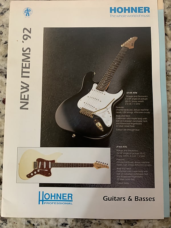 Hohner Guitar & Bass Catalog 1992 ST Savage L90 SE400 SE35 Reverb