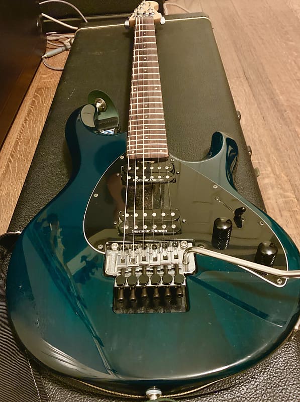 Ernie Ball Music Man Silhouette Floyd Rose 2013 Green