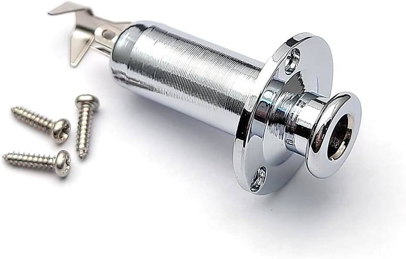 6.35mm Acoustic Electric Guitar Bass Mono Endpin Output Jack | Reverb