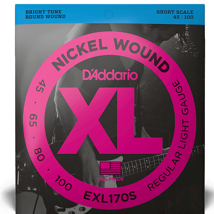 D'Addario EXL170S Short Scale Light Bass Guitar Strings image 1
