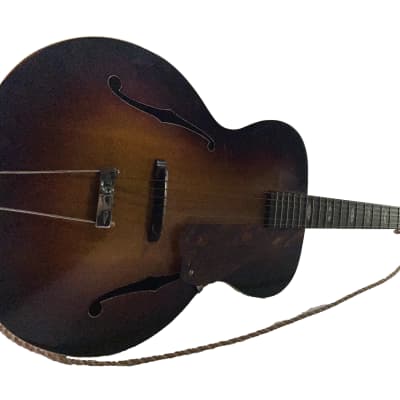 1930's Regal Archtop Acoustic Guitar & Case - Great Pre-War Slide Guitar image 4