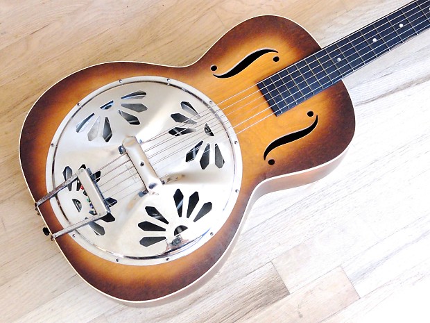 1930s Regal Dobro Model 27 Vintage Resonator Steel Slide Guitar Sunburst w ohsc