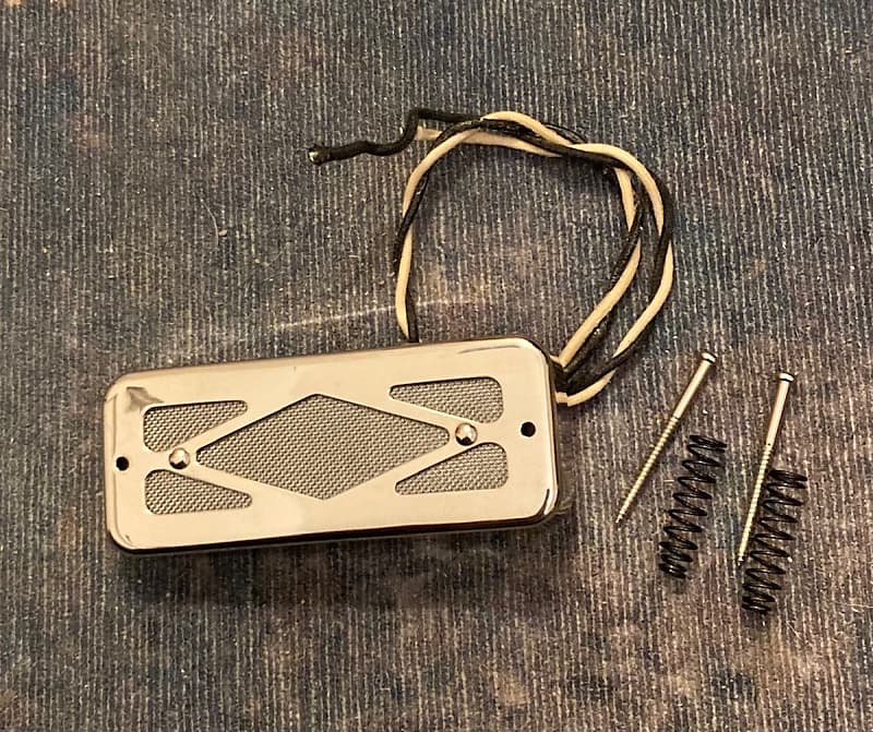 Mojo UK P90 sized Gold Foil Soapbar Pickup silver gold foil Reverb