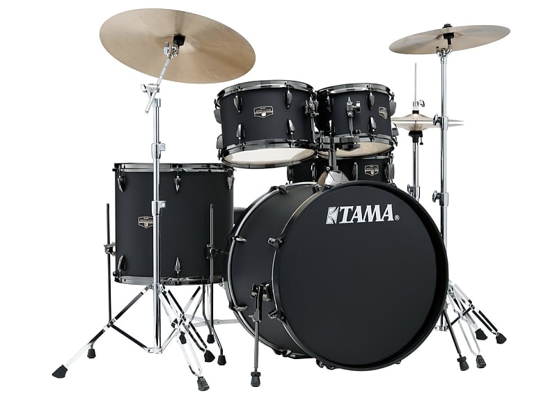 Tama Imperialstar 5-piece Complete Drum Set - Blacked Out Black image 1