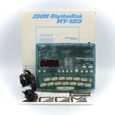 Zoom RT-123 Rhythm Trak 123 Drum Machine Percussion With Original Box Power Supply 006761