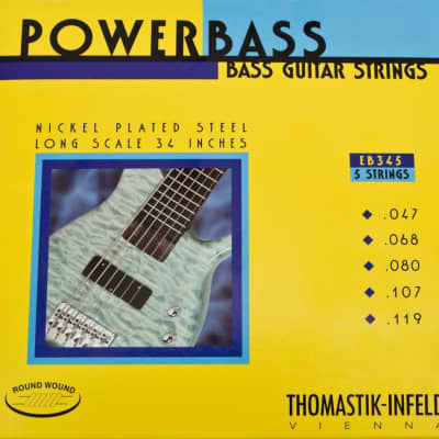 Thomastik-Infeld EB345 PowerBass Magnecore Round-Wound Hexcore Bass Strings - Medium Light (.47 - .119)