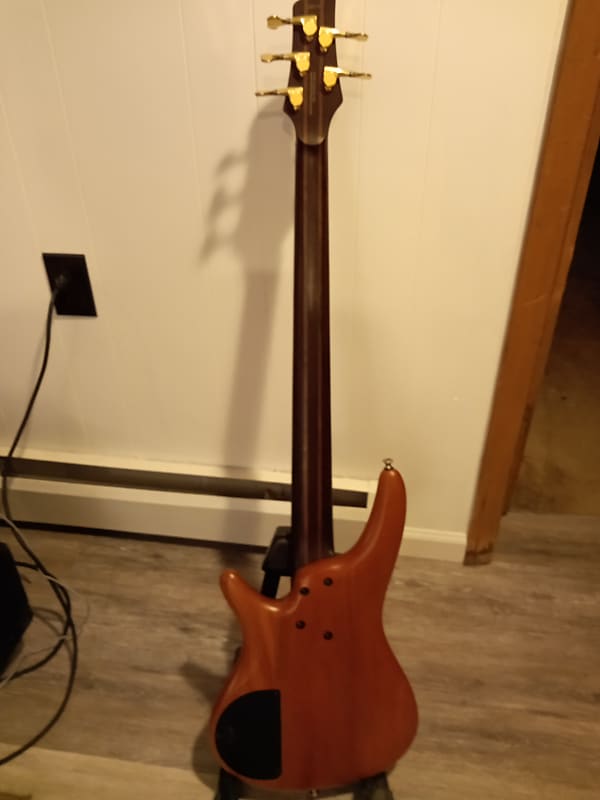 Ibanez SR1805E Electric Bass with case 2010s Natural Flat Reverb