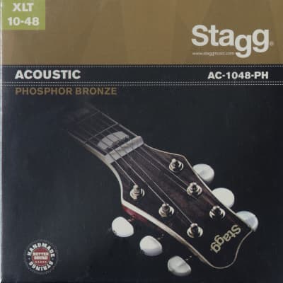 Stagg Extra Light AC-1048-PH Phosphor Bronze Strings for Acoustic Guitar for sale