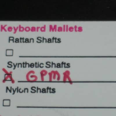 new old stock Gambal Manufacturing GPMR (UG13GPMRX) Percussive Keyboard Mallets (for xylophones and glockenspiels) Black Hard Rubber Ball Heads with Black Synthetic Shafts (with original packaging) from 1990s to early 2000s image 3