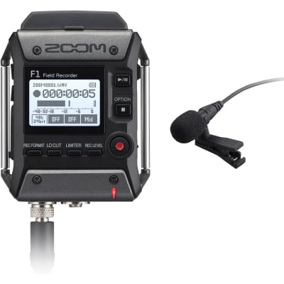 Zoom F1-LP 2-Input / 2-Track Portable Field Recorder with Lavalier Microphone image 1