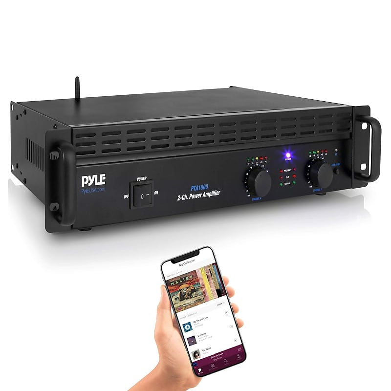 Professional Audio Bluetooth Power Amplifier 2Channel Rack Reverb