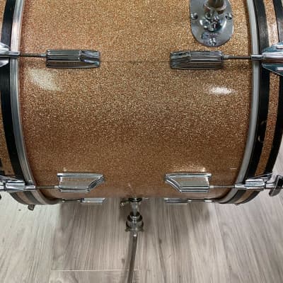 Rogers Headliner Outfit 20x14" / 14x14" / 12x8" Drumset 1960s Champagne Sparkle image 5