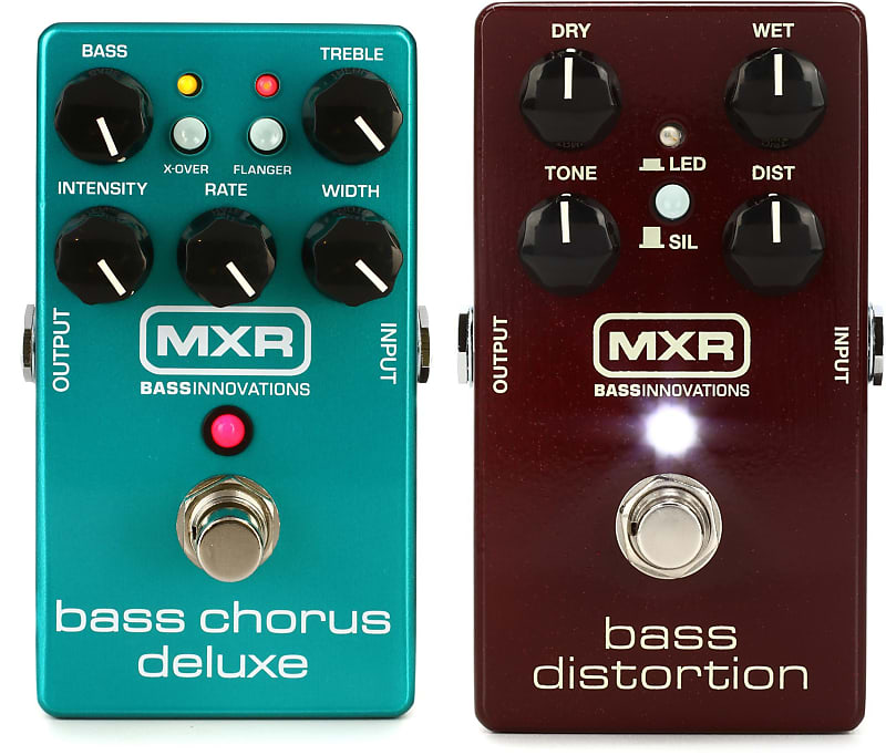 MXR M83 Bass Chorus Deluxe Pedal Bundle with MXR M85 Bass Distortion Pedal