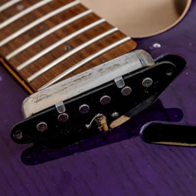 1990s ESP Vintage Plus T-Style Electric Guitar Trans Purple w/ USA Seymour Duncan Pickups, Japan image 17