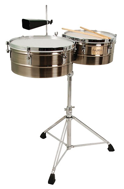 Tycoon TTI-1415BC Brushed Chrome 14/15" Timbales image 1