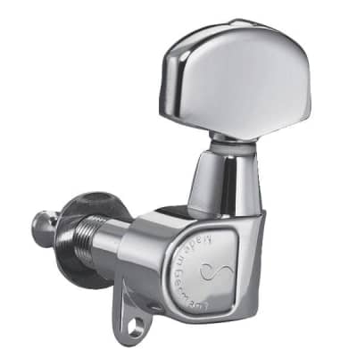Schaller Classic Machine Heads M6 180, Tuners, (3 Left + 3 Right, Machine Polished Chrome), 10010223.02.36 image 2