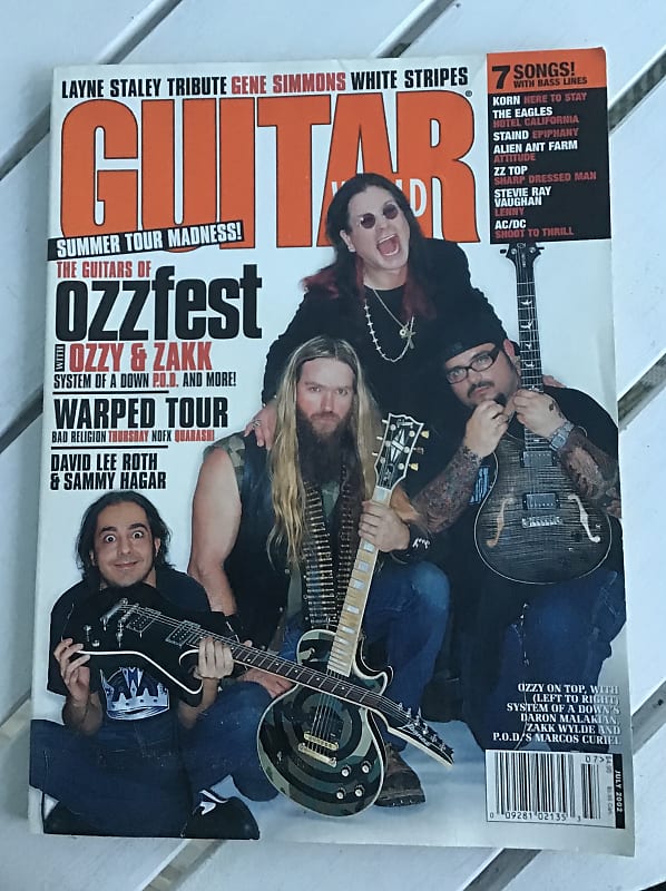 Guitar World Back Issue July 2002 The Guitars of Ozzfest Reverb