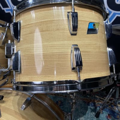 Ludwig 3 Ply Butcher Block Pro-Beat, 24,18,16,14,13, Blue/Olive Pointy Badge, Immaculate!! 1976 image 18
