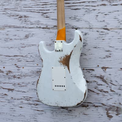 Fender Custom Shop 1963 Stratocaster  2022 Aged Olympic White - Heavy Relic image 24