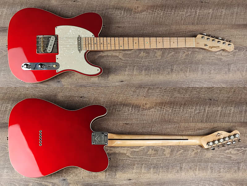 MyDream Partcaster Custom Built - Candy Apple Red Tele Tapped A5/A2 Pickups image 1
