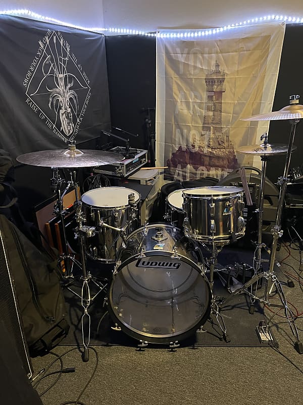 Ludwig Stainless Steel Drum Set 70s Reverb