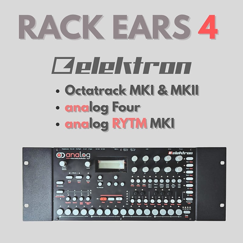 RACK EARS 4 ELEKTRON ANALOG RYTM+FOUR MK1 & OCTATRACK MKI+MKII2 image 1