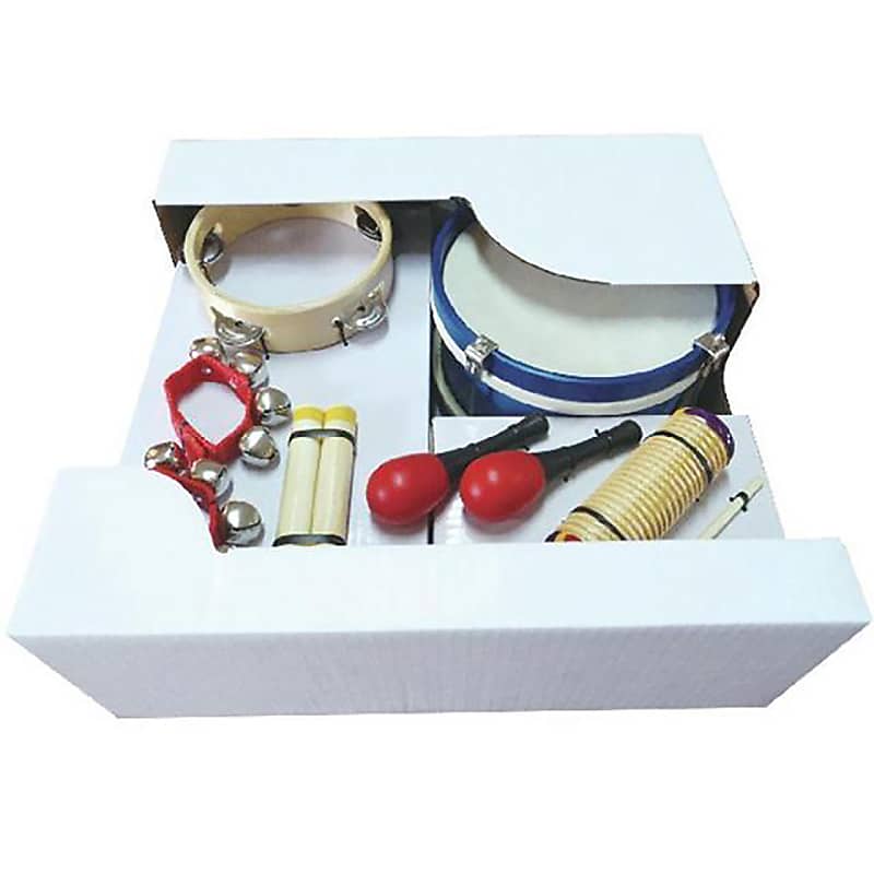 GP Percussion GPBXPD Beginner 6Piece Educational Percussion Reverb