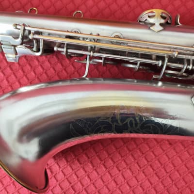 CONN NEW WONDER I TENOR SAX 115XXX SILVER ALL ORIGINAL, SOUNDS BEAUTIFULLY image 16