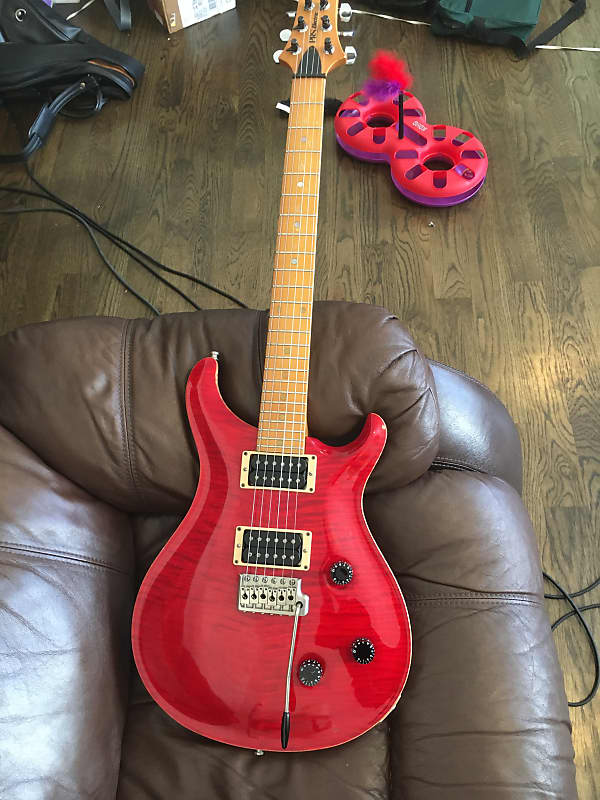 1990 PRS CE-24 Trans red maple fret board