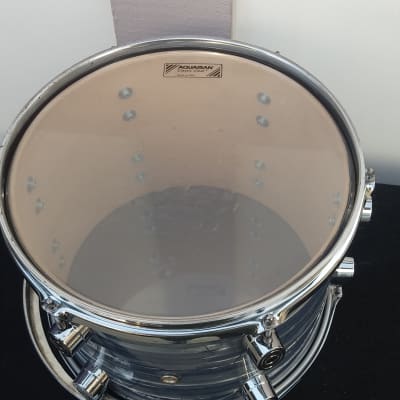 Pacific By Drum Workshop Made In Mexico 9 x 12" Blue/Silver Diamond Pearl Wrap CX Tom - Very Clean - Sounds Great! image 4