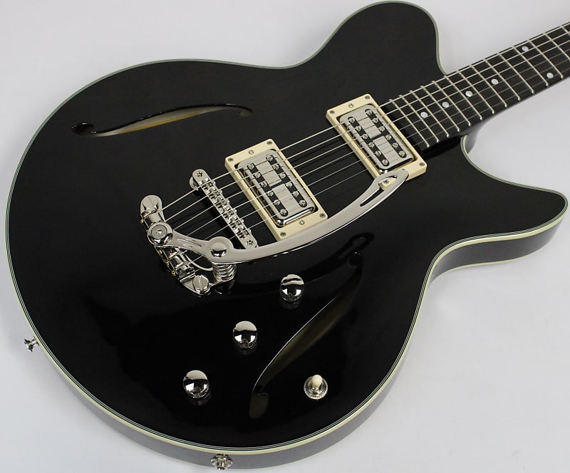 Eastman Romeo NYC Semi-Hollowbody Electric Guitar, Black image 1