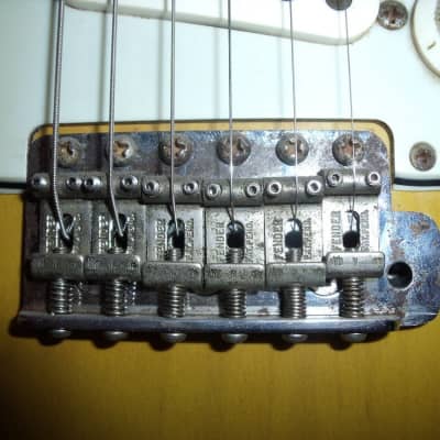 Vintage Fender Stratocaster Electric Guitar circa 1965 (Pre-CBS) w. case & strap image 11