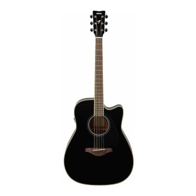 Yamaha FGC-TA Dreadnought TransAcoustic 6-String Guitar (Right-Handed, Black) image 1