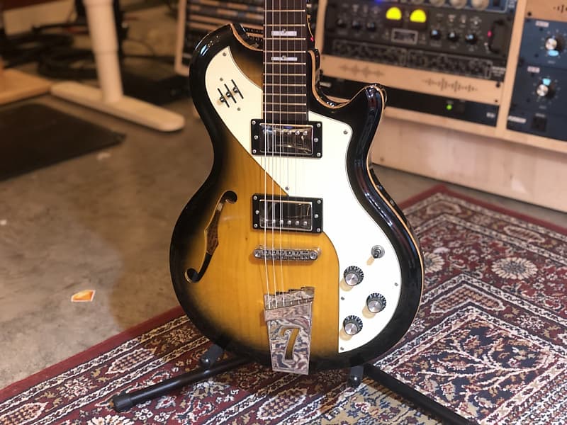 Italia Mondial Deluxe 2019 Tobacco Burst w/ Piezo and Reverb UK