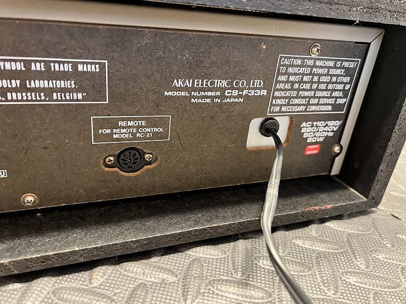 AKAI_CS-F33R カセットデッキ AKAI CS F33r Stereo Cassette Deck - YouTube