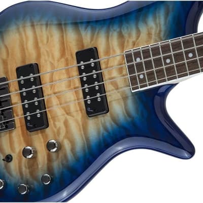 Jackson JS Series Spectra Bass JS3Q, Laurel Fingerboard, Amber Blue Burst image 9