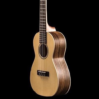 Ohana CK-22Z Solid Top Satin Finish Zebrawood Concert Ukulele with Bag - Demo image 1