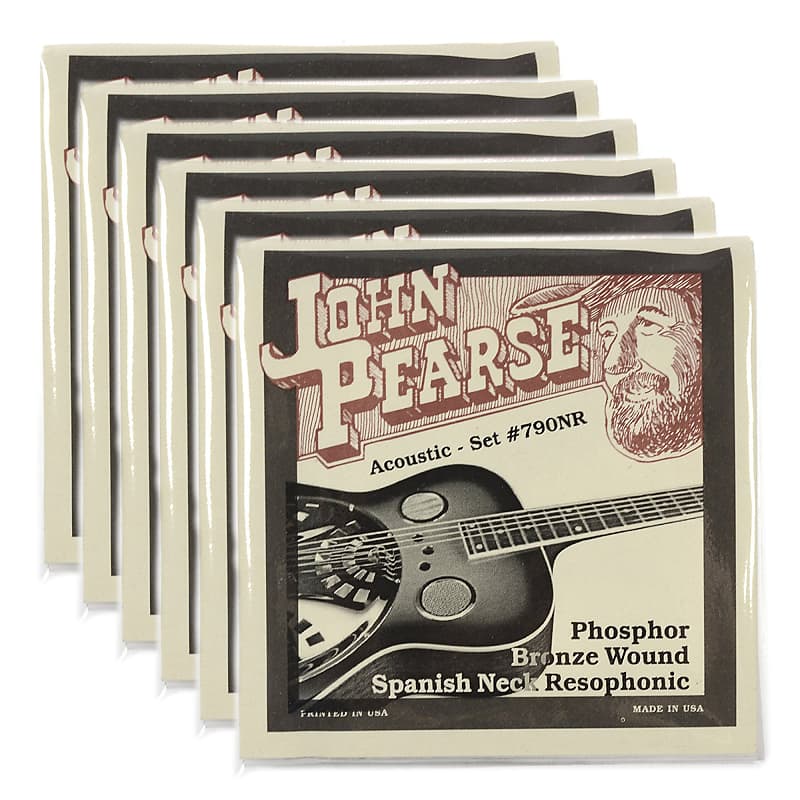 John Pearse Acoustic Strings Phosphor Bronze Spanish Neck Resophonic 13-56 (6 Pack Bundle) image 1