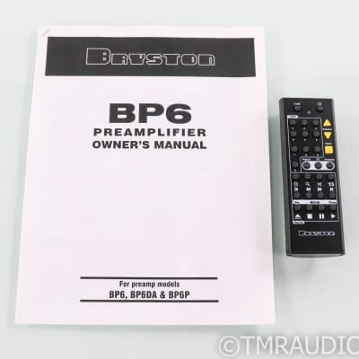 Bryston BP6 Stereo Preamplifier; Black; 17" Faceplate; BP-6; Remote image 10