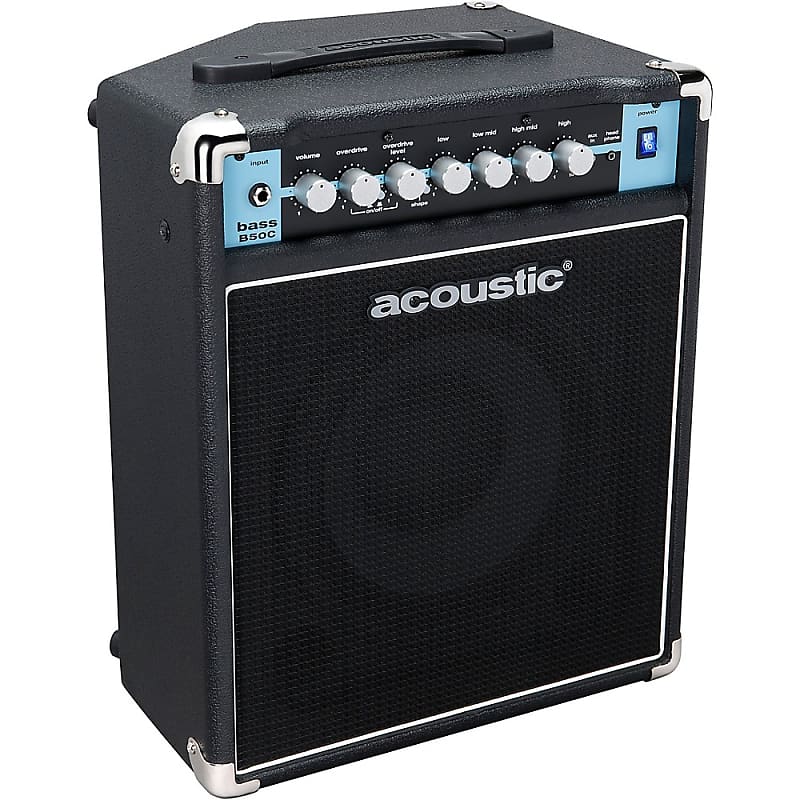 Acoustic B50C 1X10 50W Bass Combo with Tilt-Back Cab Regular Black image 1