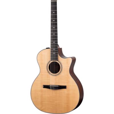 Taylor 314ce-N Grand Auditorium Spruce/Sapele Nylon-String Acoustic-Electric Guitar - Natural image 2