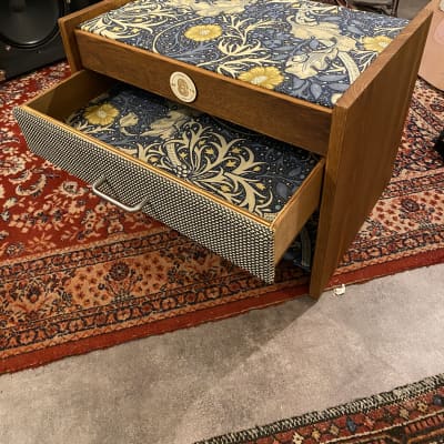 Heavy Seas Amp Riser/ Pedalboard storage for studio - Golden Ash / Sea Weed Morris Fabric image 16