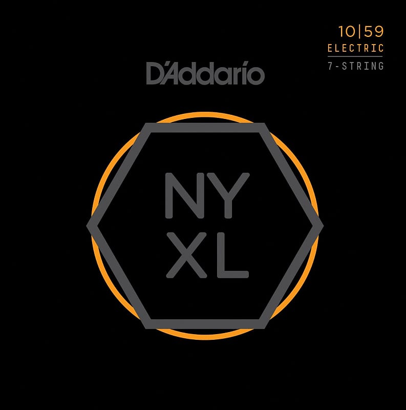 D'Addario NYXL1059 Electric Guitar Strings 7-String set  gauges 10-59 image 1