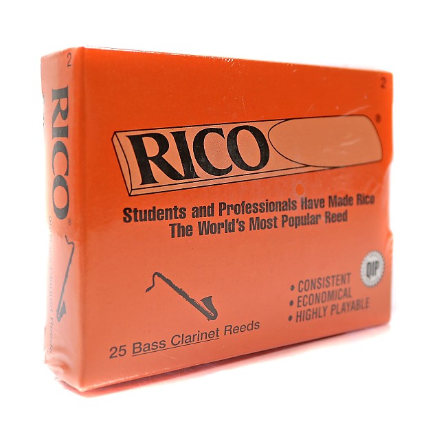 Rico REA2520 Bass Clarinet Reeds - Strength 2.0 (25-Pack) image 1