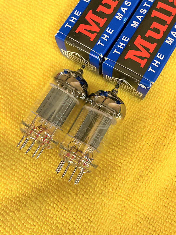 2X Mullard 12AX7 Long Plate Preamp Tubes New w/Matched Reverb
