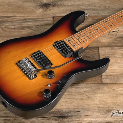 Ibanez AZ2402 Prestige HH Roasted Maple Neck Guitar w/ Case –Tri-Fade Burst Flat image 8
