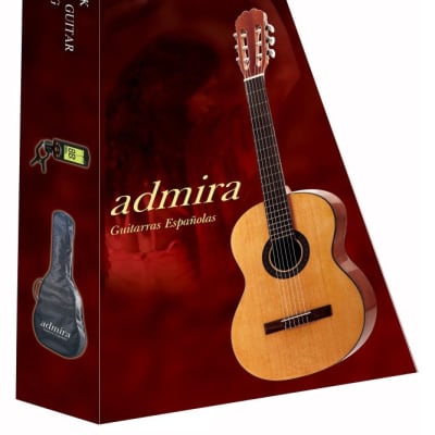 Admira Guitar Pack Alba 3/4 Classical Guitar w/ Tuner, Gig Bag & Color Box image 3